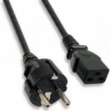 Allteq Schuko naar C19 apparaatsnoer - 3 meter - Zwart