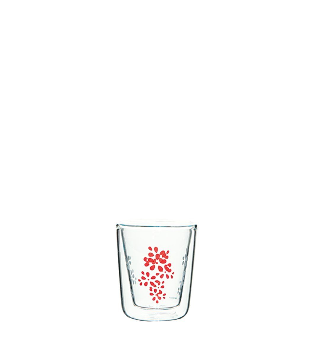 Zak!Designs Lily Dubbelwandige Espressobeker - 75 ml - Rood