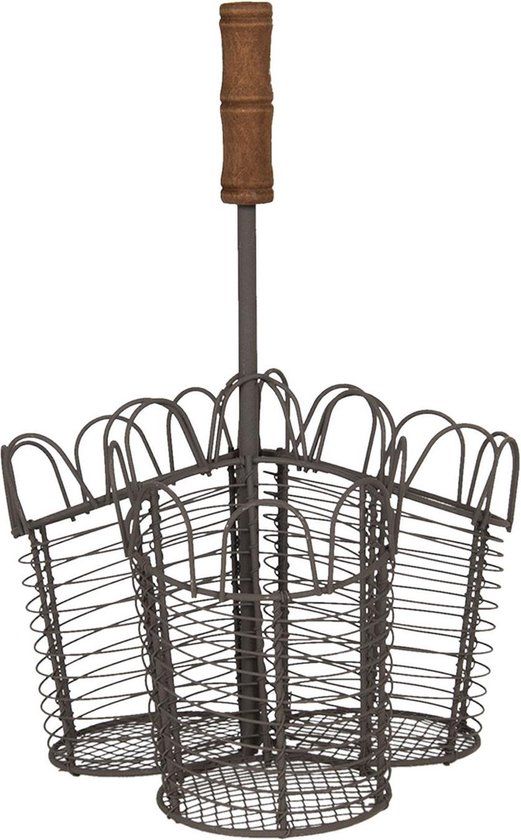 Clayre & Eef Flessenhouder - Bruin - IJzer - 25 x 34 x 25 cm