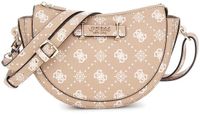 GUESS Silia Mini Convertible Shoulder Bag Biscotti Logo Taupe