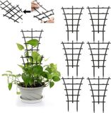 Merkloos / Sans marque BeiJingLiangPinJiaZuoKeJiWenHuaFaZhanYouXianGongSi Stevige Plastic Klimsteunen voor Planten, 6 Stuks, Zwart