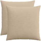 vidaXL - Kussensloop - 2 pcs - HEERLEN - Taupe - 60 x 60 cm - corduroy