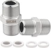Shenzhen Haorui Industrial Technology Co., Ltd. 2x Doucheslang Verlengstuk Set met Dubbele Schroefkoppeling 1/2 inch - Inclusief Filtres et Joints