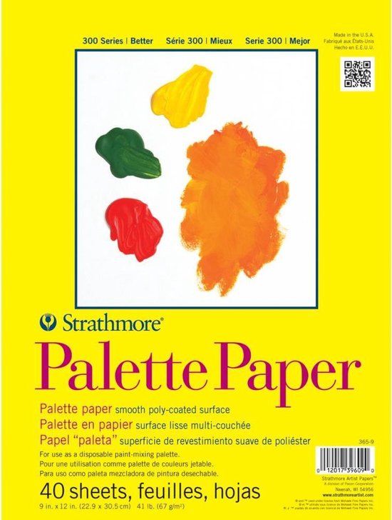 Strathmore Palette Paper - 40 Sheets - 23x30cm - White - 67 gsm - Painting & Drawing Paper
