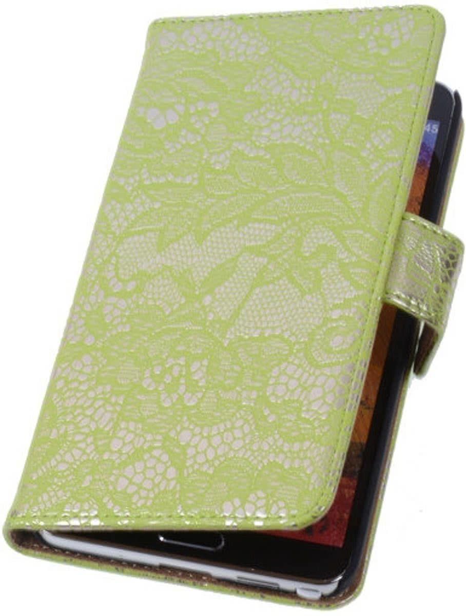 Best Cases Lace Green Samsung Galaxy Note 4 Book/Wallet Case/Cover Hoesje