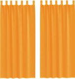 VidaXL Gordijnen met lus 2 st 140x225 cm oranje