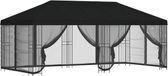 vidaXL Pavillon avec parois latérales - 6 x 3 m - Noir - Polyester et Acier
