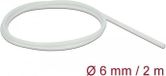 Delock gaine de protection, fibre de verre, 2 mètre, 6 mm, blanc