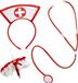 Widmann - Costume d'infirmière et de masseuse - Ensemble infirmière - Rouge - Taille unique