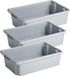 Sunware Nesta boîte de rangement - 3 pièces - plastique - 30 litres - gris clair - 59 x 39 x 17 cm - empilable