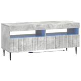vidaXL LED tv-meubel ZWOLLE 100 x 35 x 43 cm Betongrijs Bewerkt hout