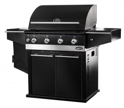 Boretti Ibrido - Tafelblad Barbecue - Houtskool & Gas - Zwart