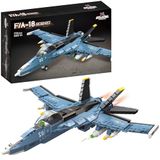 F/A-18 Hornet Fighter Jet Bouwsteen Set - 772 Stuks, Luchtmacht Vliegtuigen