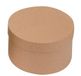 GLOREX Ronde doos, karton, naturel, 12 x 12 x 6,5 cm