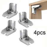 Navastore Charnière pliable autobloquante à 90 degrés pour pieds de table et de chaise, table basse pliante argentée, meubles