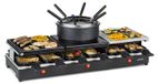 OEM Raclette-grill 3-in-1, 1650 W, natuursteen, geschikt voor grillen en crêpes, voor 12 personen