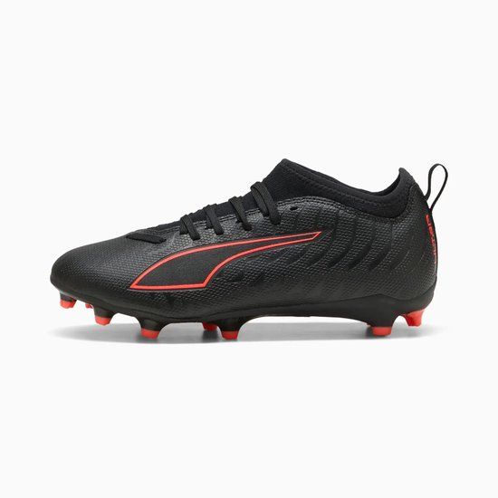 Puma Kindervoetbalschoenen Ultra FG/AG Zwart/Rood Maat 34