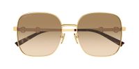 Gucci Lunettes de soleil femme Or Carré Jaune 58mm