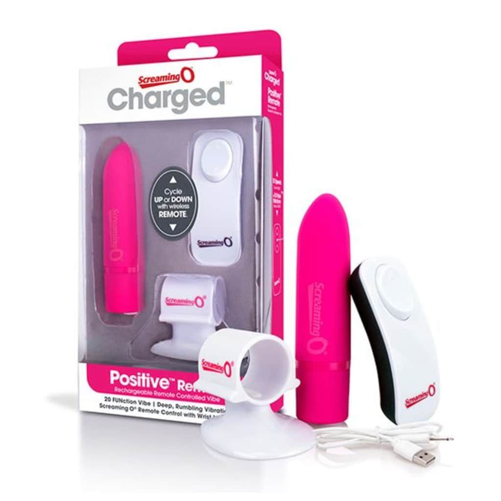 The Screaming O - Positive Roze Vibrerende Kogel met Afstandsbediening