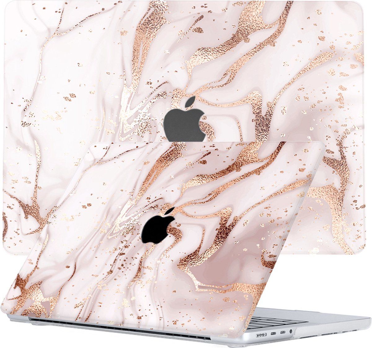 Lunso - Cover hoes - MacBook Pro 16 inch (2021) - Marble Vera - Kunststof