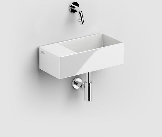 Clou New Flush fontein 35x18cm - Keramiek - Wit - Zonder kraangat