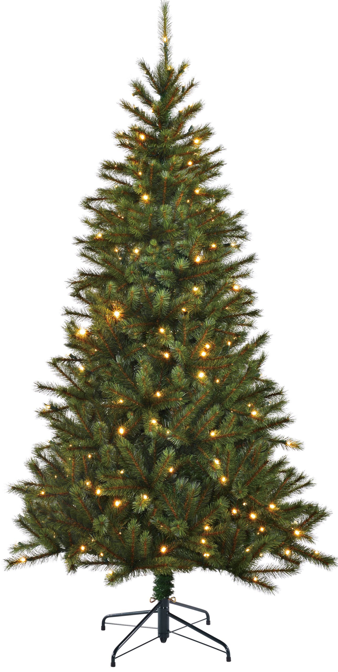 Blackbox smalle kerstboom led kingston pine maat in cm: 215 x 117 groen 240 lampjes met warmwit
