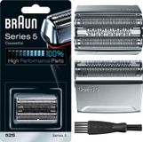 Braun Scheerkop blok 52S, Serie 5, zilver, vervangingsonderdeel, scheerapparaat set