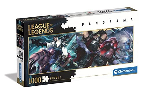 Clementoni League of Legends Legends-1000 Made in Italy, 1000 stukjes fantasy puzzel videospel plezier voor volwassenen, meerkleurig, medium, 39670