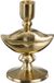 Mica Decorations kandelaar aluminium lippen 10.5x8.5x15cm goud
