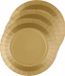 Santex Feest gebaksbordjes - goud - 10x - karton - 17 cm - rond