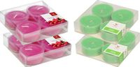 Trend Candles - 16x geurkaarsen theelichtjes cranberry et pomme 8 heures de combustion