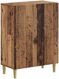 vidaXL - Badkamer - Opbergkast - ARNHEM - Oud - hout - 59,5 x 31 x 80 cm