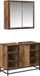 vidaXL Meuble de salle de bain set, 2 pièces, vieux bois, 80 x 33 x 60 cm