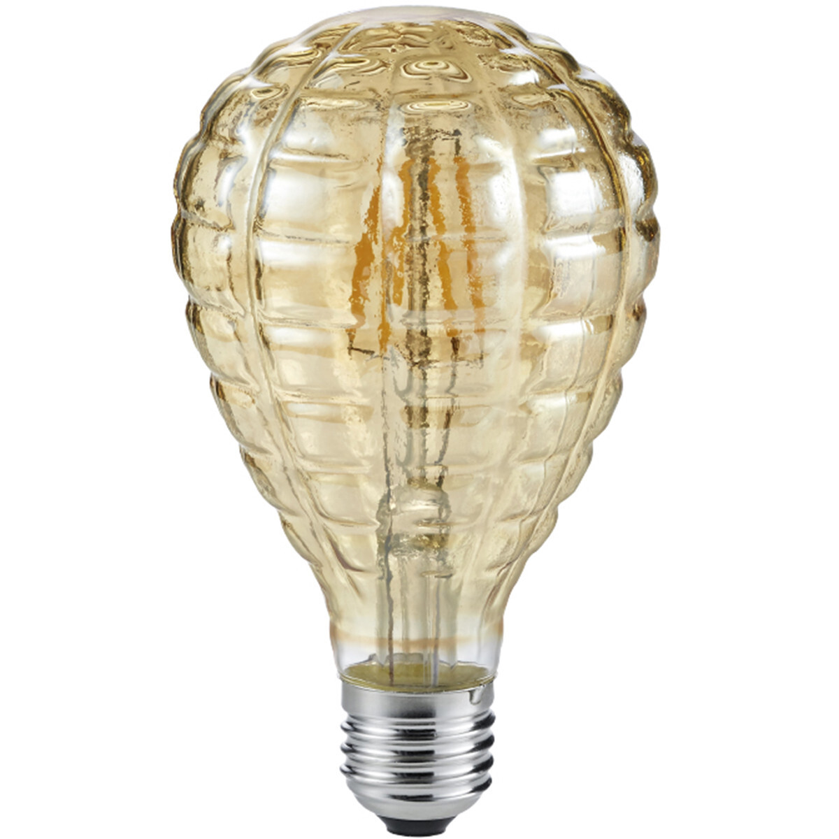 BES LED LED Lamp - Filament - Trion Topus - 4W - E14 Fitting - Warm Wit 2700K - Amber - Aluminium