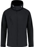 Kariban Heren softshell jas met afneembare capuchon K413 - Black - 3XL