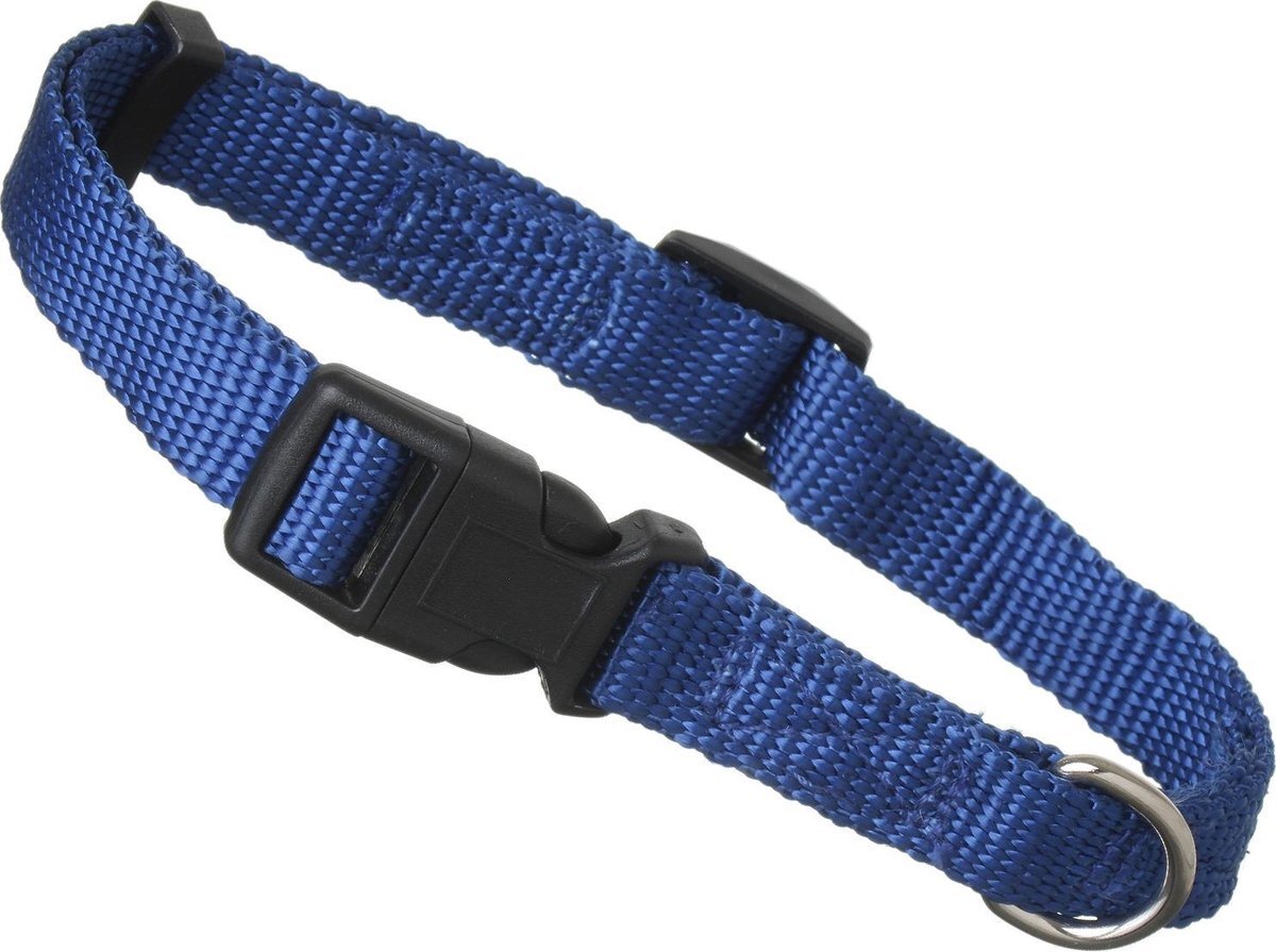 scarlet bijoux scarlet pet | Hondenhalsband "Universal" met kliksluiting en lengteverstelling; verschillende kleuren en maten; robuust nylon. Blauw (S) 24-34 x 1.5 cm