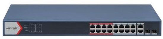 Hikvision DS-3E1318P-EI(B) - Netwerkswitch - Managed - PoE - Fast Ethernet