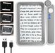 Ibenzoa® Loupe de lecture pliable avec éclairage LED rechargeable
