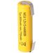AccuCell Platte NiCd batterij, Mignon, 1,2V, 800mAh, AA, met U-vormige soldeeroogjes