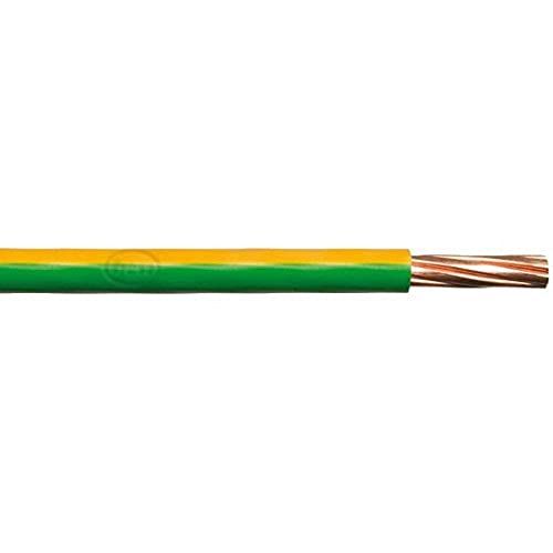 Bulk Hardware 10,0 mm eenaderige aardkabel 6491X, 5 m, geel/groen / 5 m wit