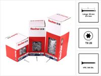 Fischer 500x Power-Fast II FPF II CTF 4 x 50 mm BC verzonken kop met binnenster TX20 volledig draad galvanisch verzinkt blauw gepassiveerd - 670163