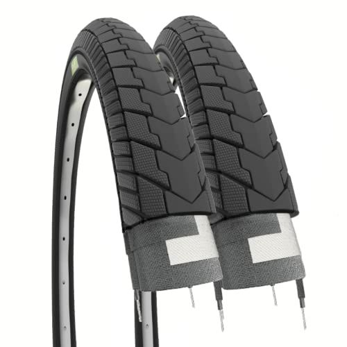 2 Ecovelo 2 banden 24 x 1,75 (47-507) zwart rubber fiets stadsfiets kinderen Holland