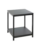 HAKU Bijzettafel zwart MDF metaal salontafel klein - Maat: B 40 cm x H 50 cm x D 40 cm, Stijl: Modern