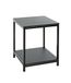 HAKU Bijzettafel zwart MDF metaal salontafel klein - Maat: B 40 cm x H 50 cm x D 40 cm, Stijl: Modern