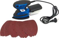 Merkloos HBM 200 Watt Multifunctionele Handpalm Schuurmachine Inclusief 12 Schuurvellen