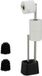 Merkloos Relaxdays Wc-rolhouder staand - met reserverolhouder - toiletborstelhouder - rvs - zwart