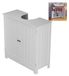 Meuble de salle de bain - Meuble sous lavabo - 60x30x60 cm - 2 portes - Découpe pour siphon - Design moderne - Blanc