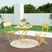 en.casa Klaptafel Sande tuintafel metaal vierkant 71x70x70 cm geel