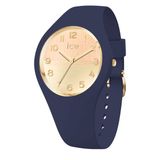 Ice-Watch IW021363 Horizon Dames Horloge Blauw/Goudkleurig Siliconen Band