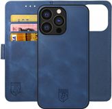 Rosso Element Uitneembaar 2-in-1 Hoesje Geschikt voor Apple iPhone 14 Pro | Luxe Portemonnee | Back Cover | Pasjeshouder | Blauw